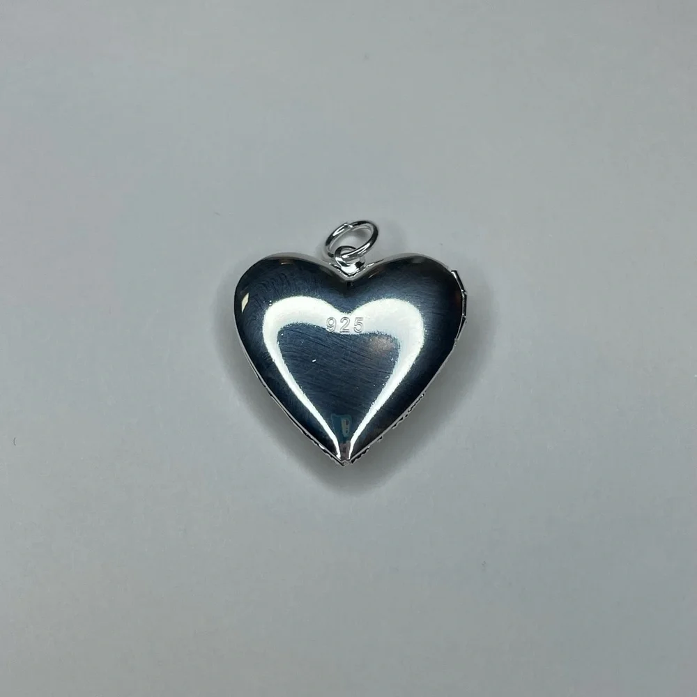 Victorian Heart Silver-Tone Gem Locket - Picture 3 of 4
